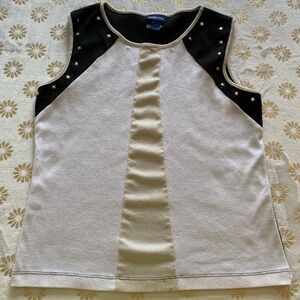 Limited Too Black and Cream Star Tank Top
